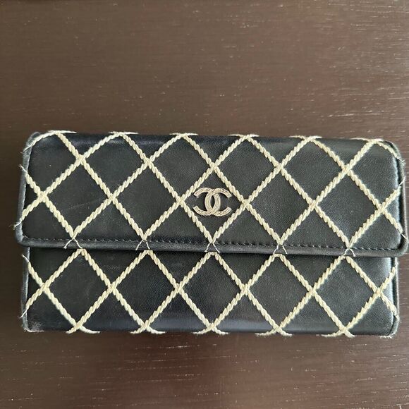 Chanel Long Wallet Wildstitch Coco Mark #138998C47B - Picture 2 of 11